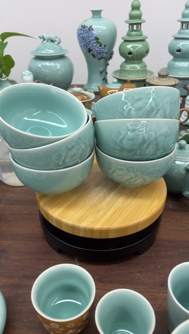 特价青瓷 慧语瓷坊 青瓷6个4.5寸