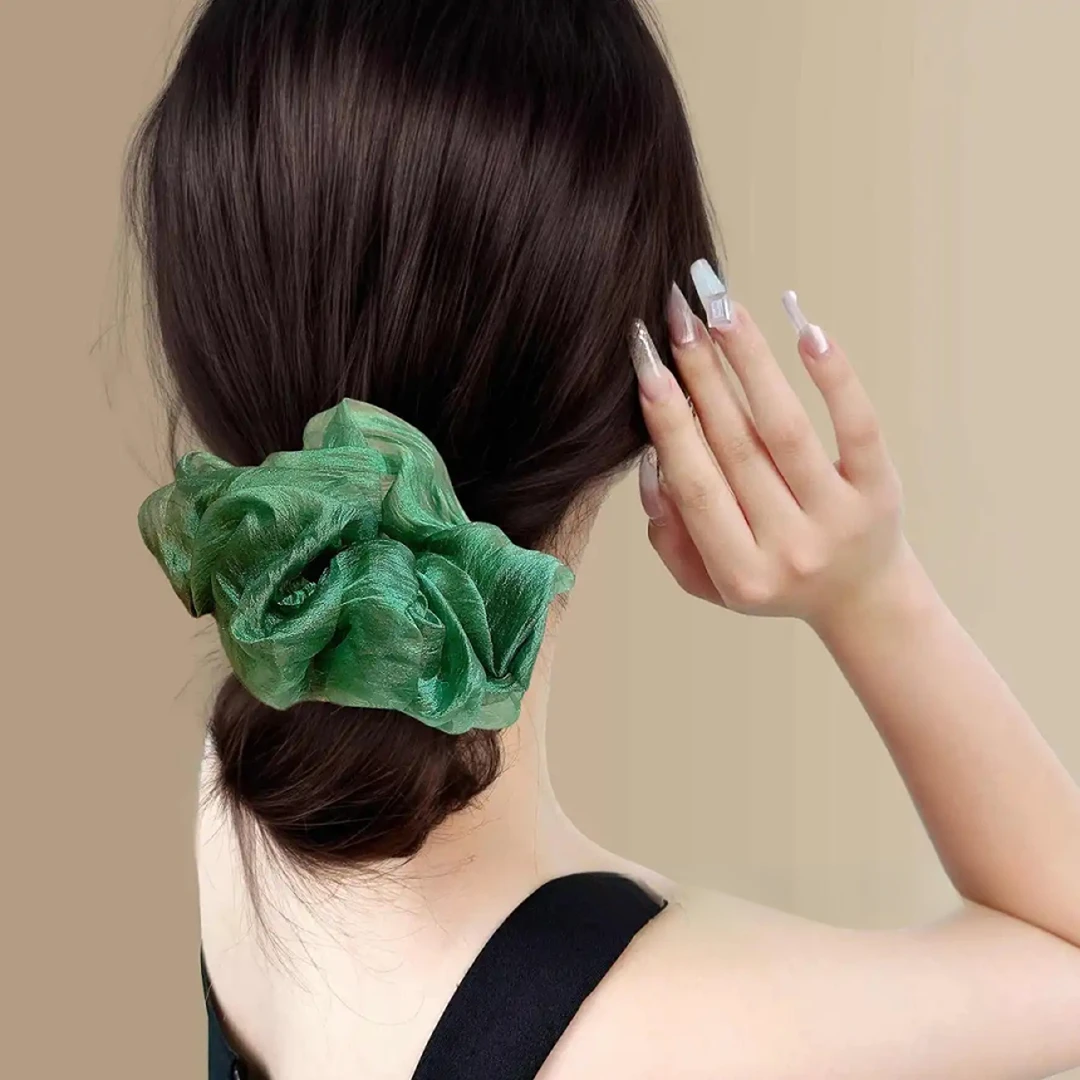 韩版头饰发圈唯美气质发绳大肠圈欧根纱发饰头绳肥肠简约网纱发绳