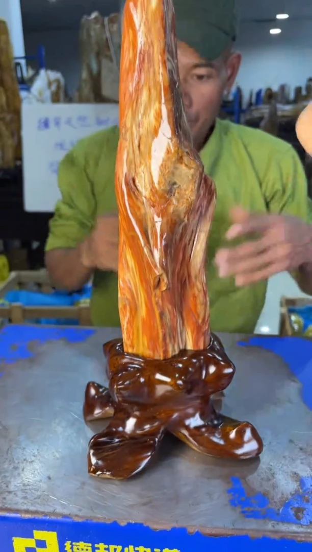 未镶嵌摆件硅化玉9