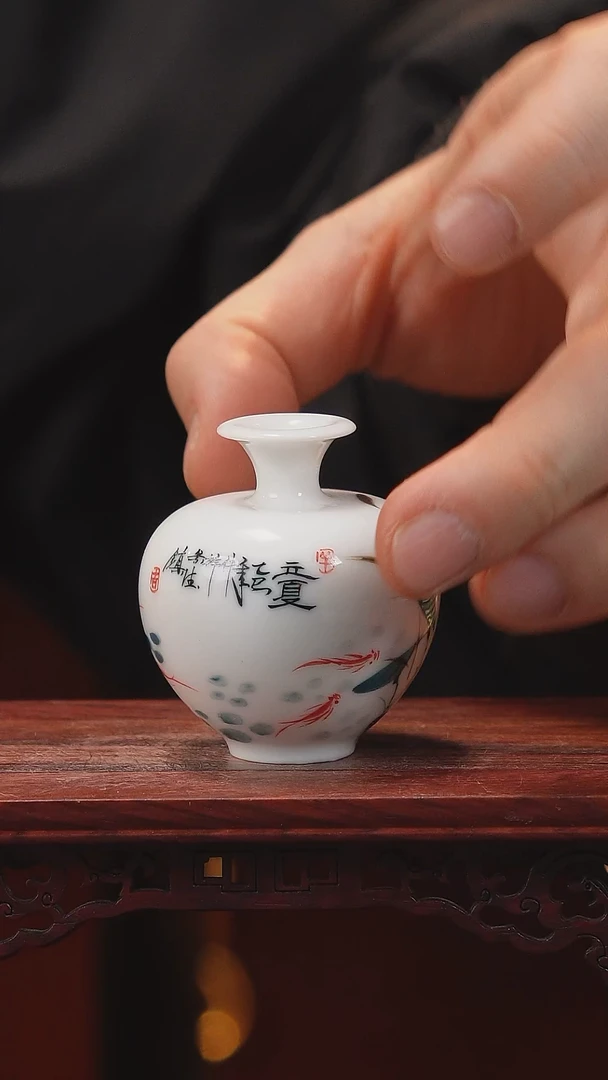 【闪购商品】摆件釉下五彩纯手工手绘原创瓷器