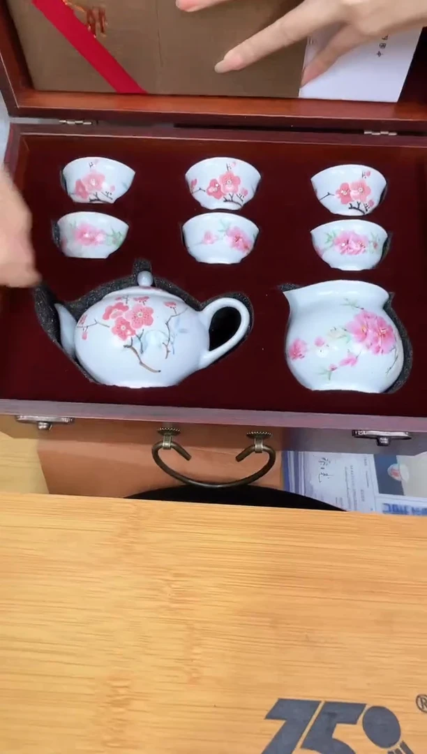 杯子景德镇陶瓷手工手绘套装