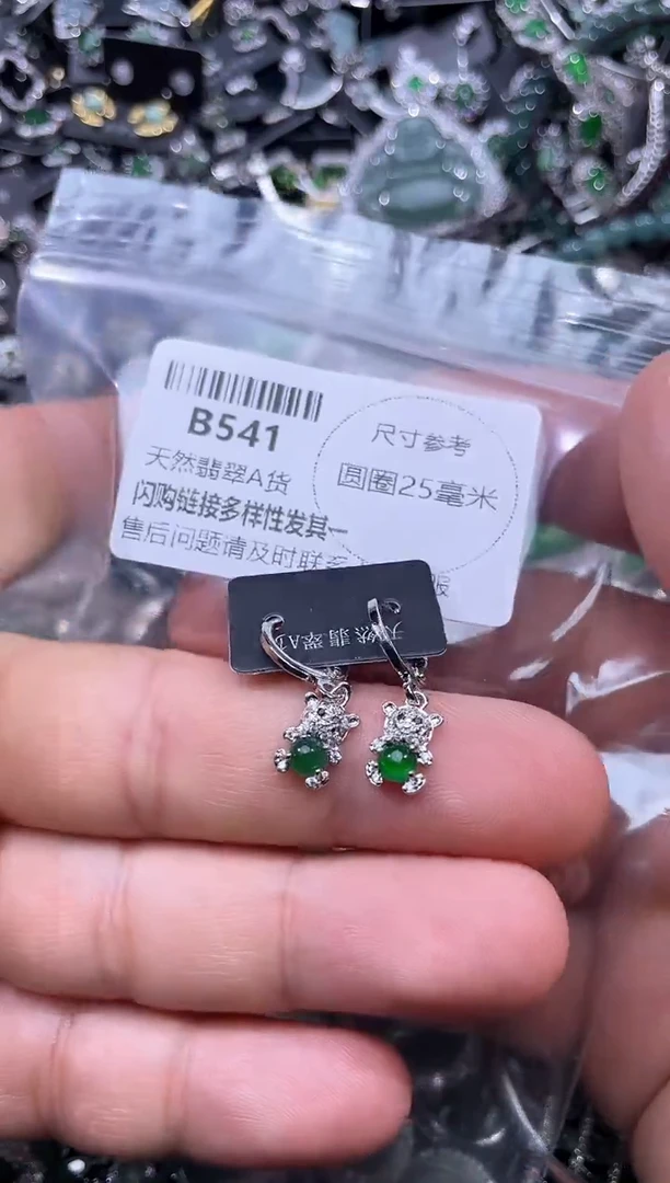 【闪购商品】翡翠颈饰未镶嵌B541耳扣