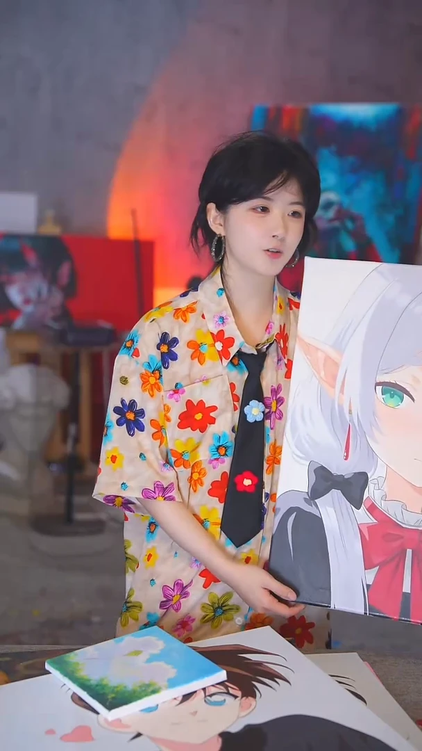 油画借*芙莉莲丙烯画纯手绘