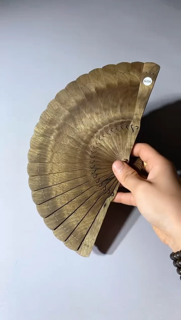 金丝楠620号15cm金丝楠木小叶桢楠扇子