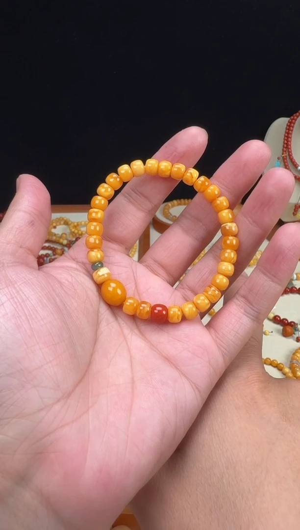 手链蜜蜡未镶嵌老花蜡老型珠