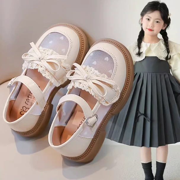 女童鞋子儿童公主小皮鞋2025春秋新款高跟春季单鞋小女孩洋气宝宝