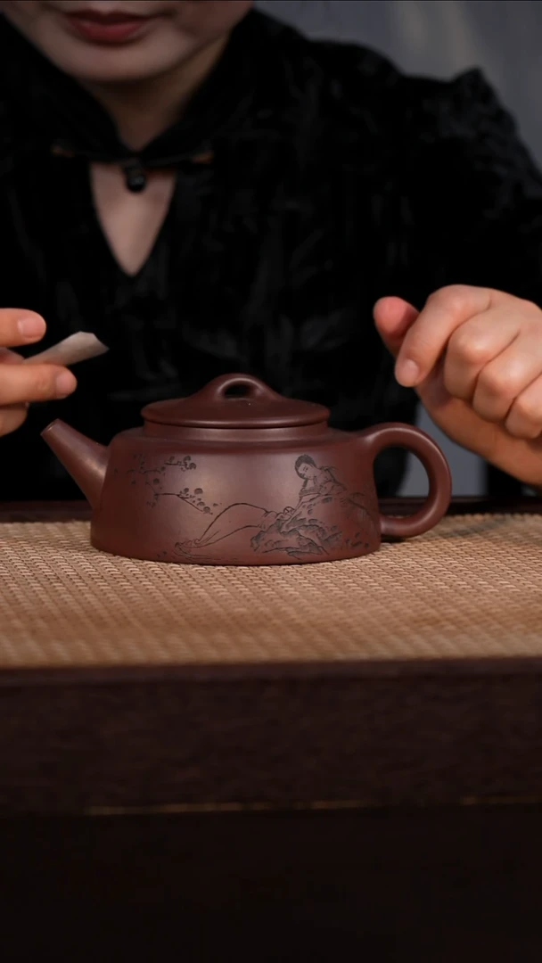 茶壶紫砂紫泥 390cc