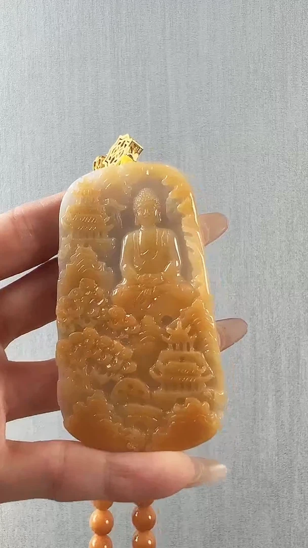颈饰未镶嵌翡翠大日如来