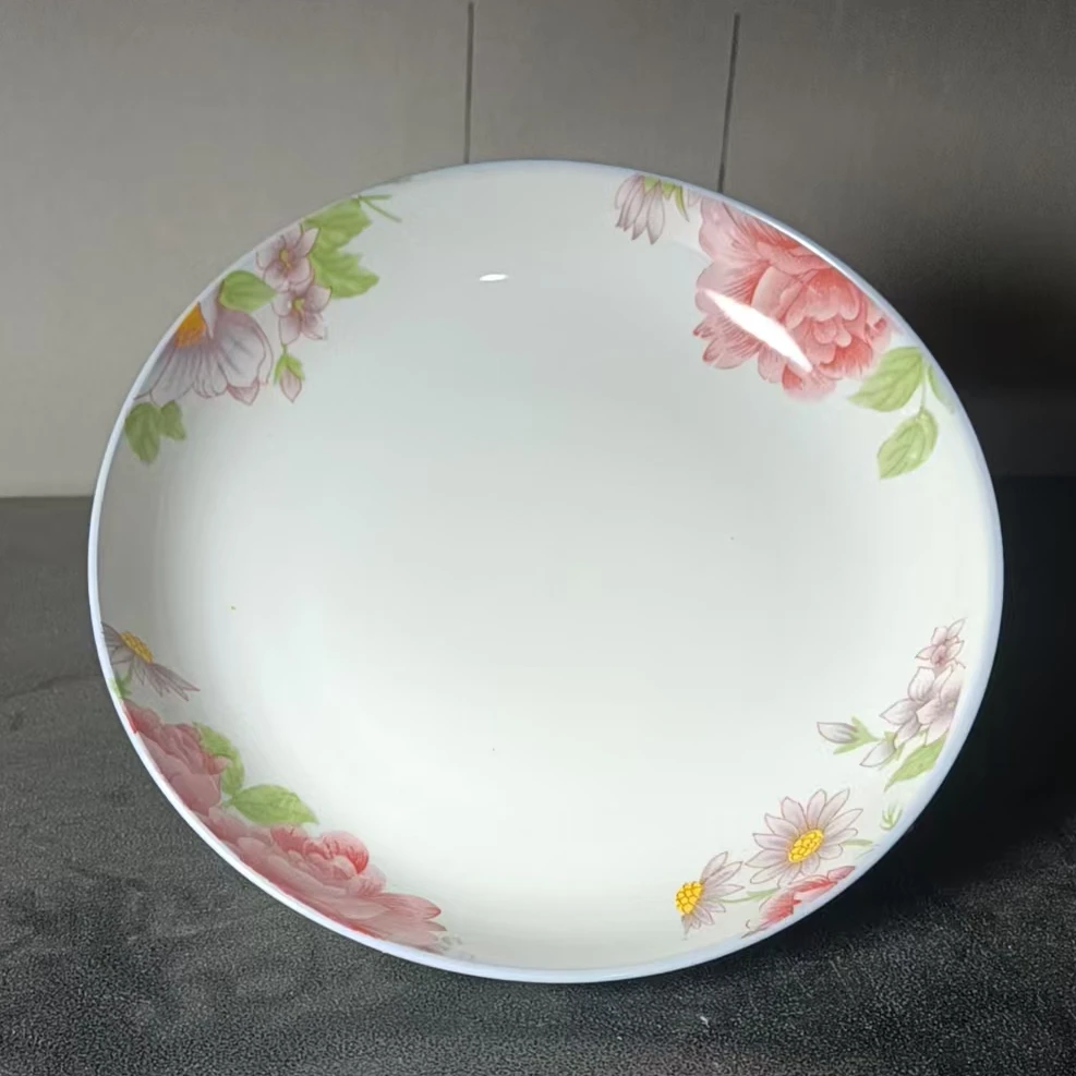 口径19.5cm,高度3.5cm。釉下彩菜盘子（6个装）