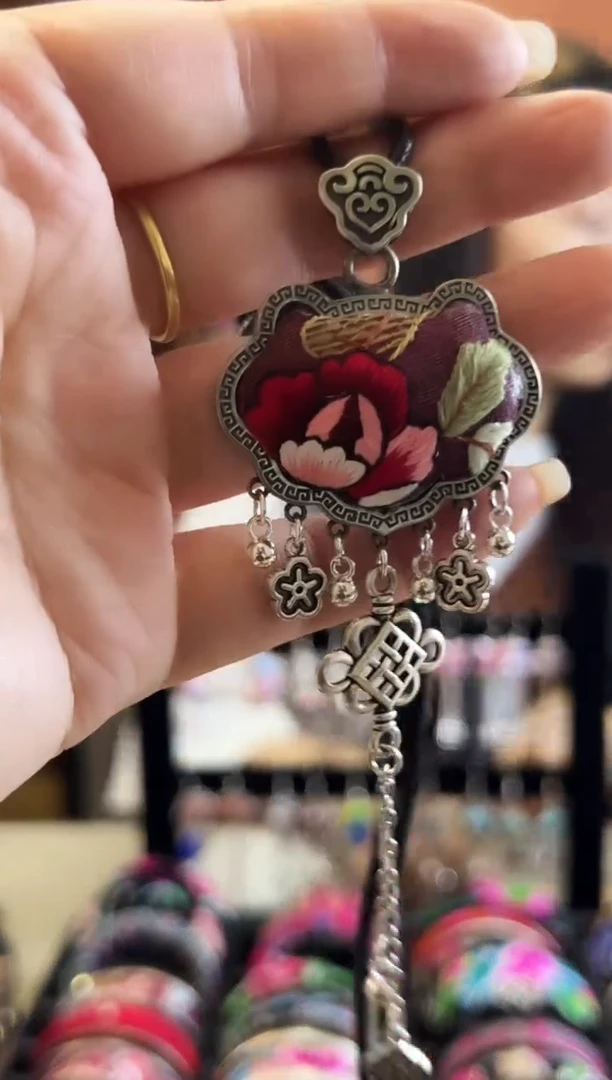 织绣艺枝独绣老绣饰品128