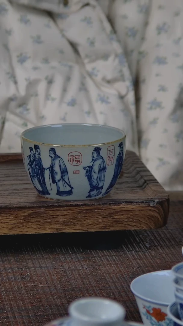 【闪购商品】折葵非器手工手绘老陶泥人物杯