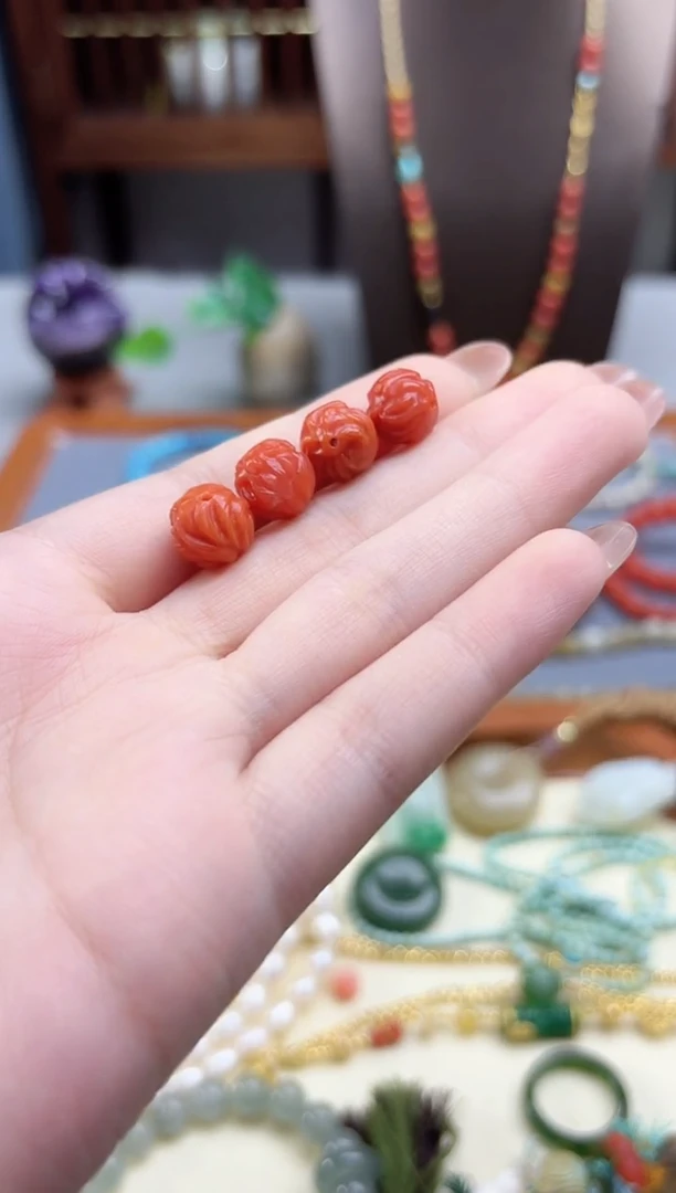 未镶嵌南红玛瑙挂件南红九尾单珠配饰10mmGW多样性发其一