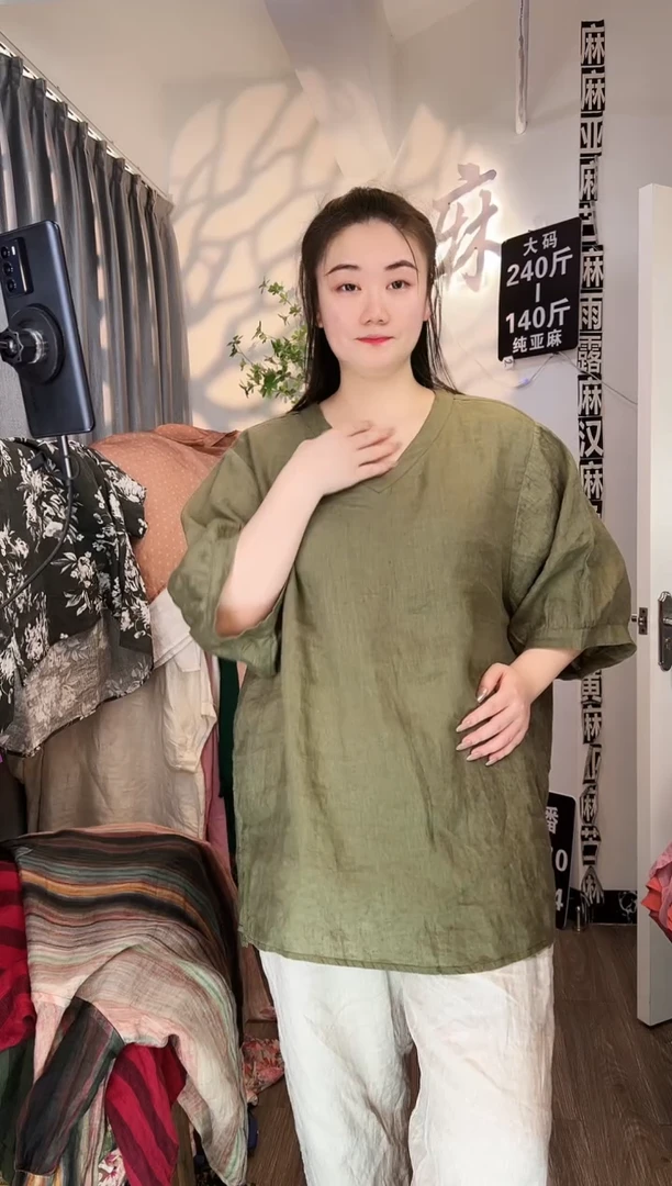亚麻汉麻苎麻大码女装。