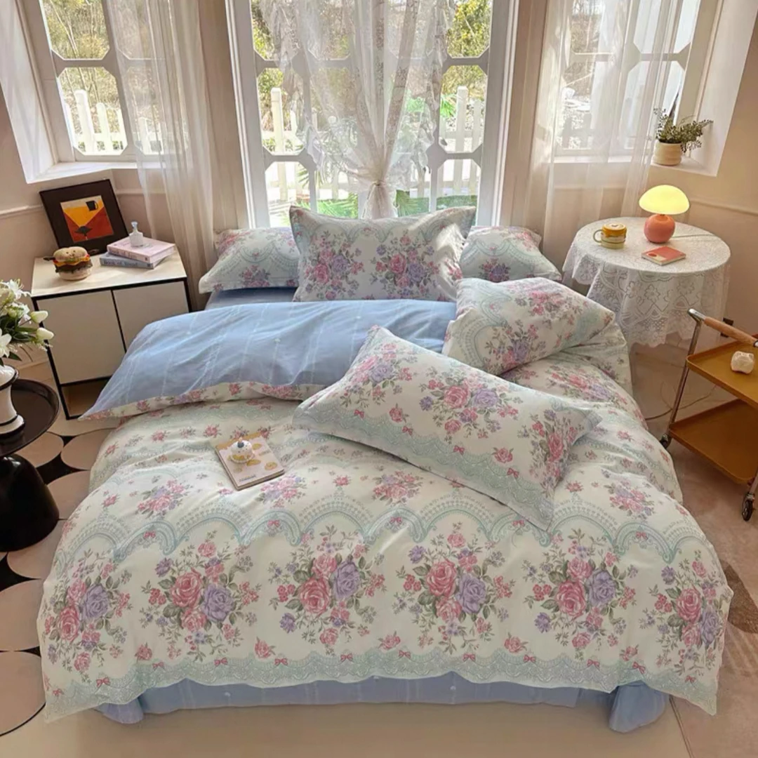 标准四件套【2025新品】100%全棉斜纹纯棉 四件套田园风小清新