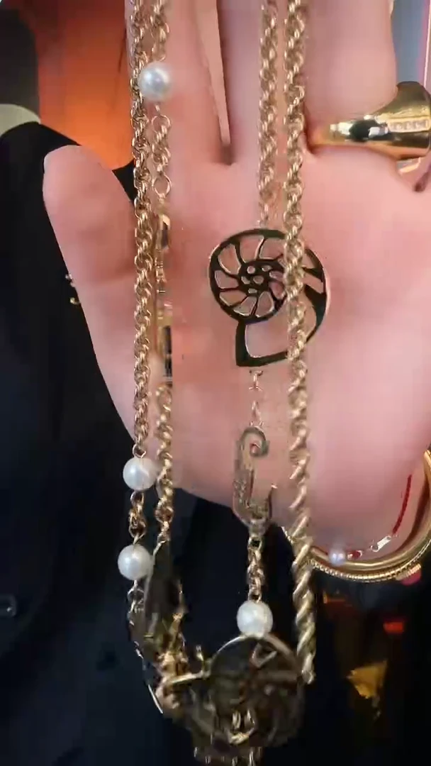 合金无合金无孤品不折腾系列素金海洋元素项链毛衣链