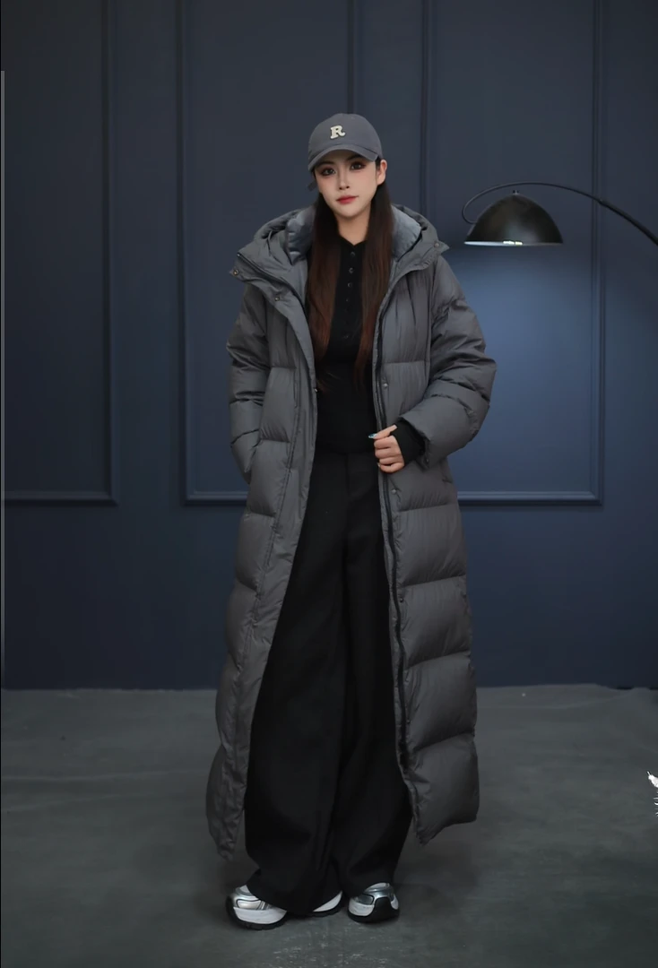 漠河以北95白鹅绒极寒款系列新款长款加厚羽绒服保暖时尚气质百搭