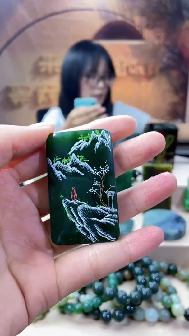和田玉未镶嵌吊坠(不含链)1
