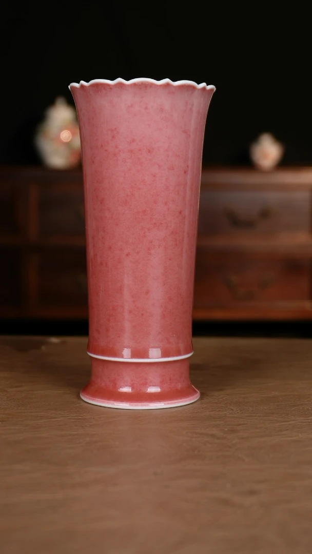 瓶豇豆红景德镇纯手工陶瓷