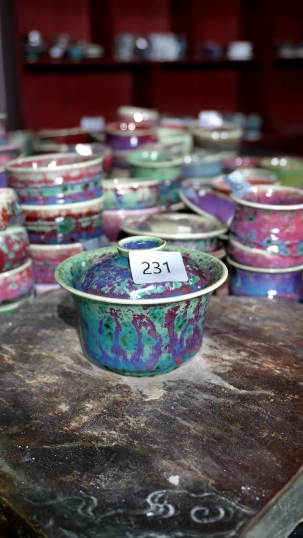 摆件精品窑变钧瓷茶器