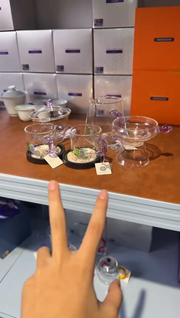 y***！禾器   禅语盖碗浅紫色1个+瀚然茶海浅紫色1个+1对清禾杯