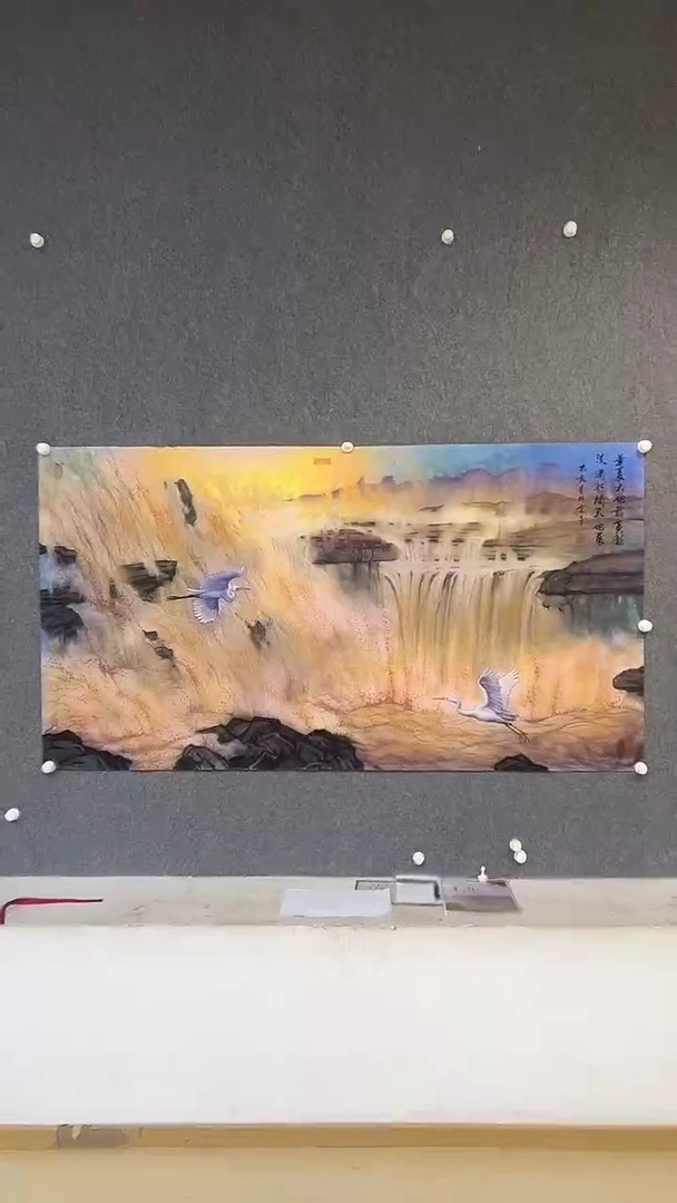 国画王忠权-16平尺-国画-金
