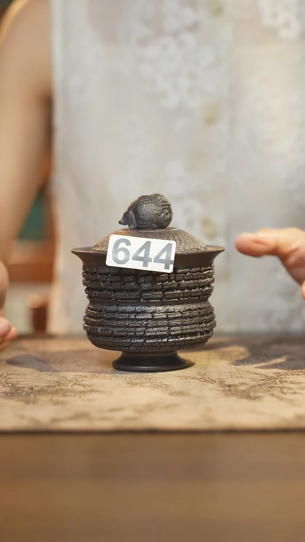 陶瓷茶器茶具盖碗644微瑕