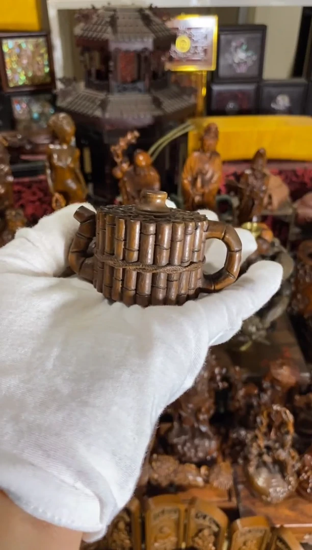 小叶黄杨小件一捆财壶