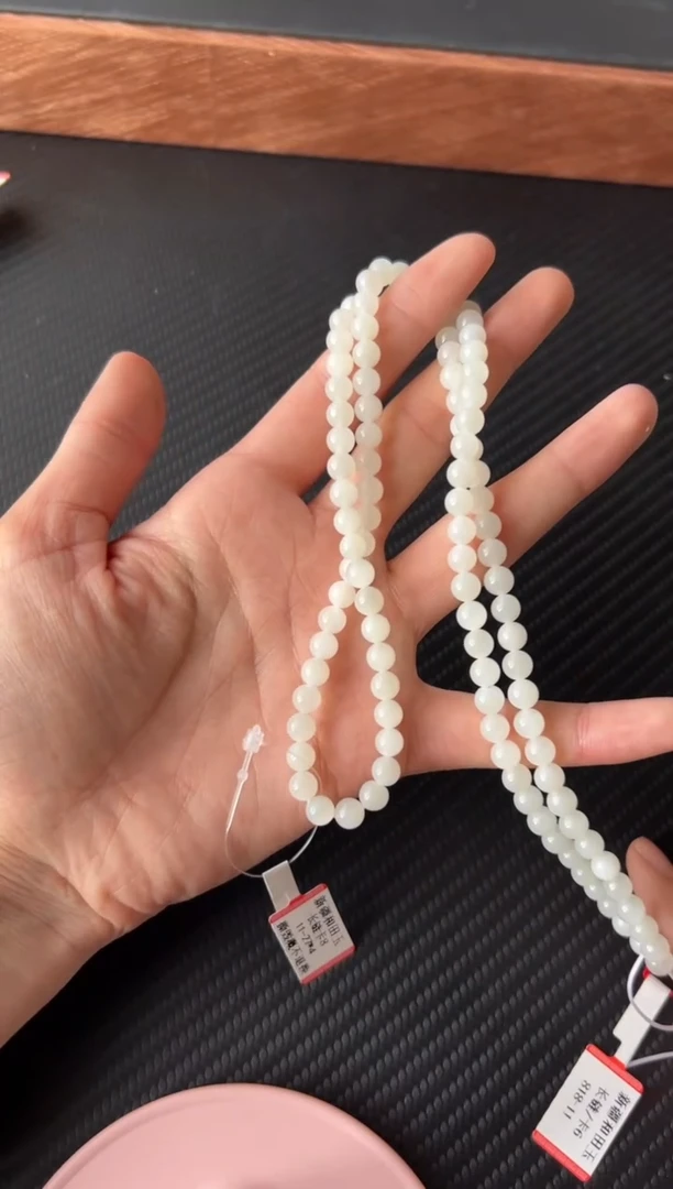 【闪购商品】和田玉项链未镶嵌于田微色差卡6长串