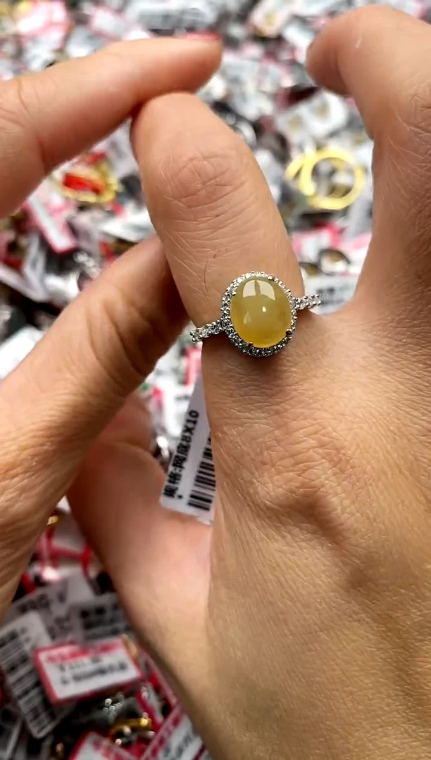 【闪购商品】翡翠戒指银S925镶嵌2222222      6