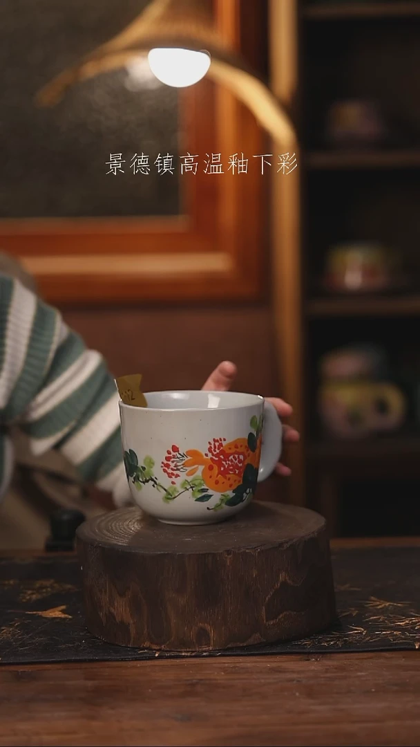 陶瓷景德镇高温釉下手绘陶瓷@L112@