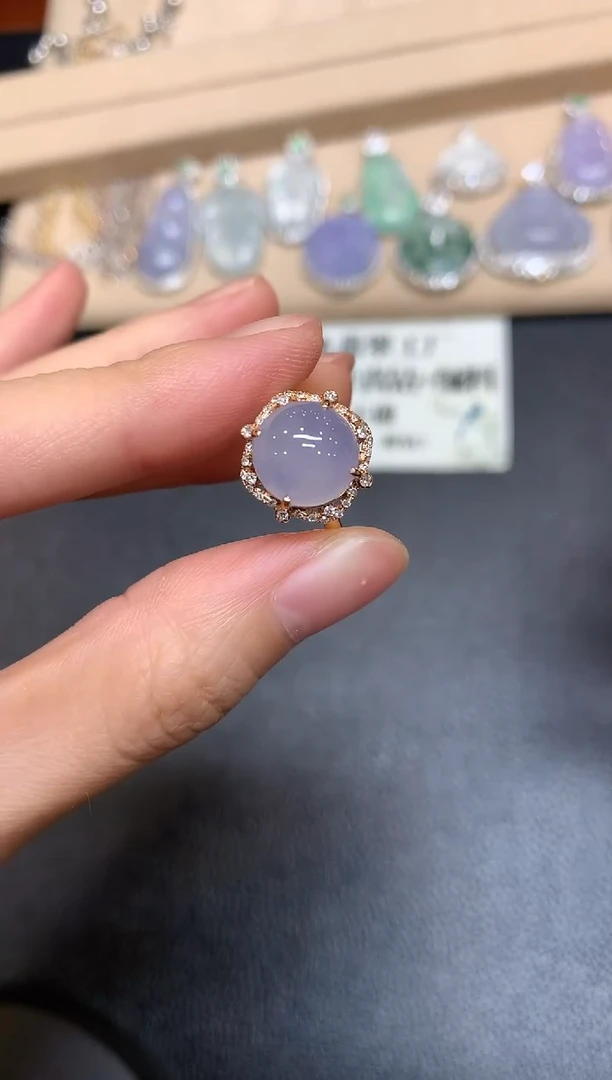 【闪购商品】翡翠戒指18K金镶嵌【无服务费