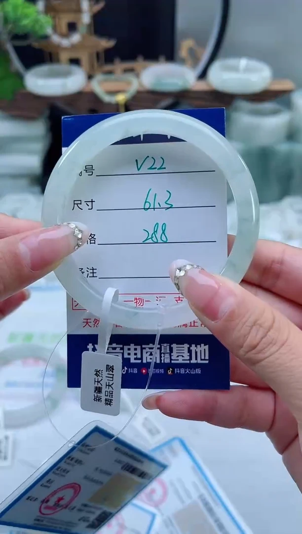 未镶嵌手镯石英质玉（天山翠）22