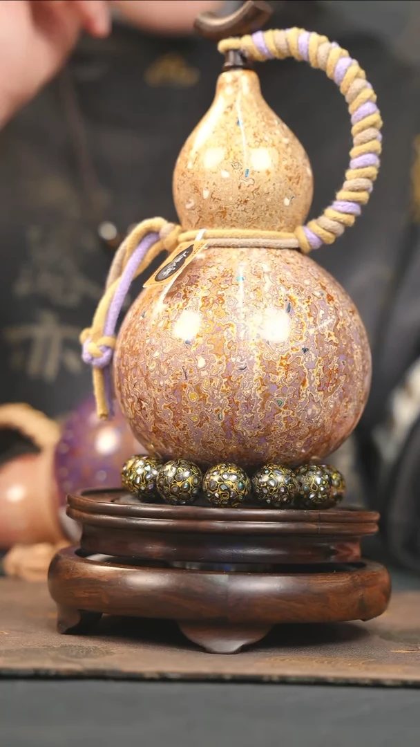 【闪购商品】YK159漆艺酒葫芦不包手串及旋转底座