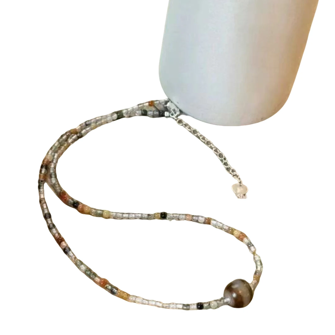 非金属仿水晶项链 【蝶谷】轻奢百搭多巴胺串珠项链