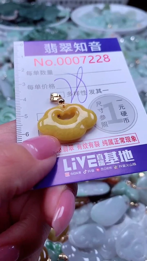 吊坠(不含链)未镶嵌翡翠7228