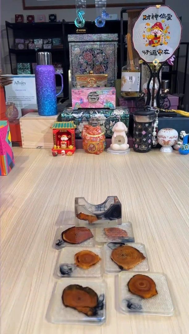 99崖柏杯垫套六（原色）