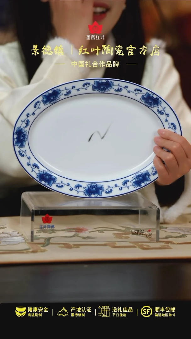 【闪购商品】1个微瑕满汉全席10英寸平盘