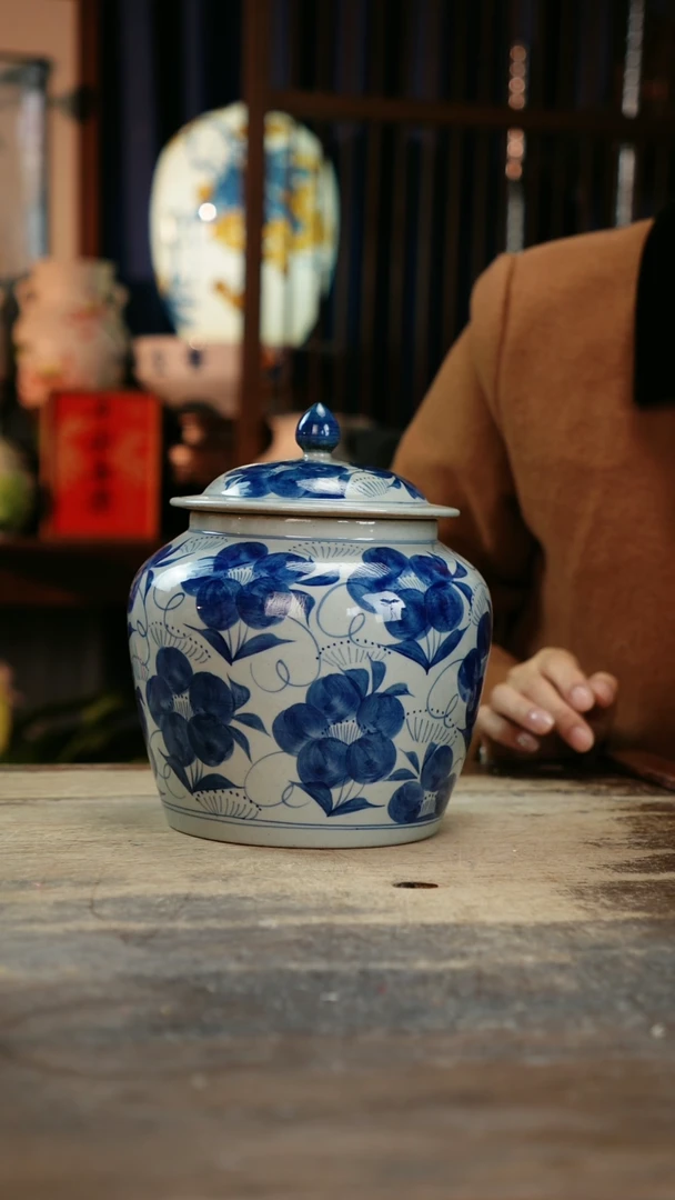 【闪购商品】瓷片景德镇纯手工釉下彩精品花瓶