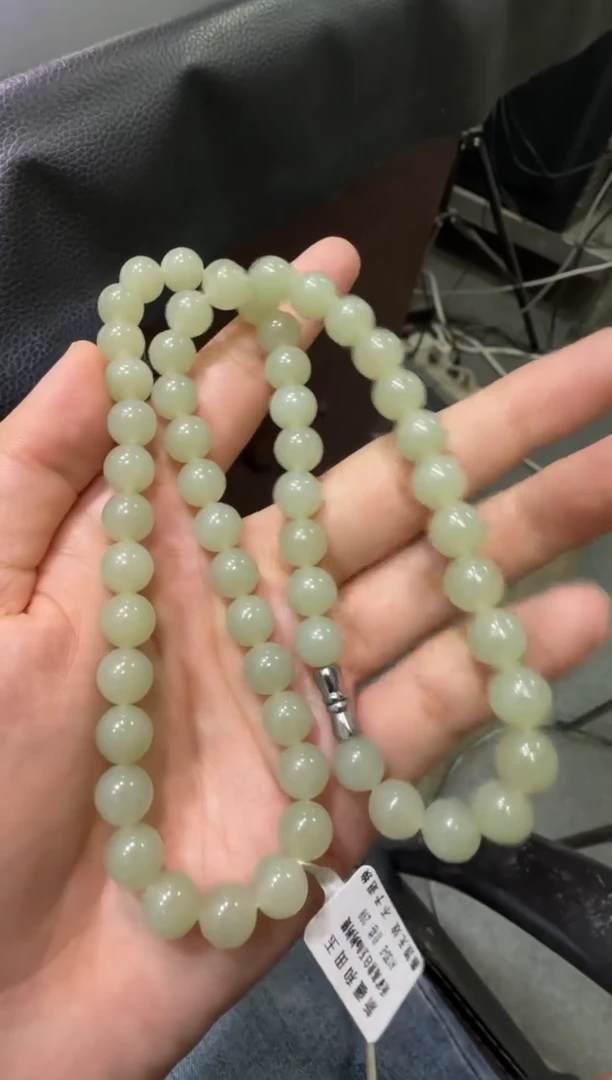 未镶嵌手串和田玉且末近矿高青白妈妈链（产地直发）
