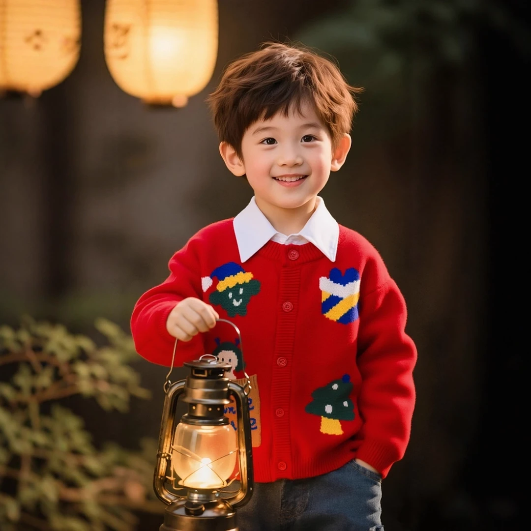 【100棉不起球】男女同款毛衣全棉开衫扣子2025年秋潮流韩宝宝儿童