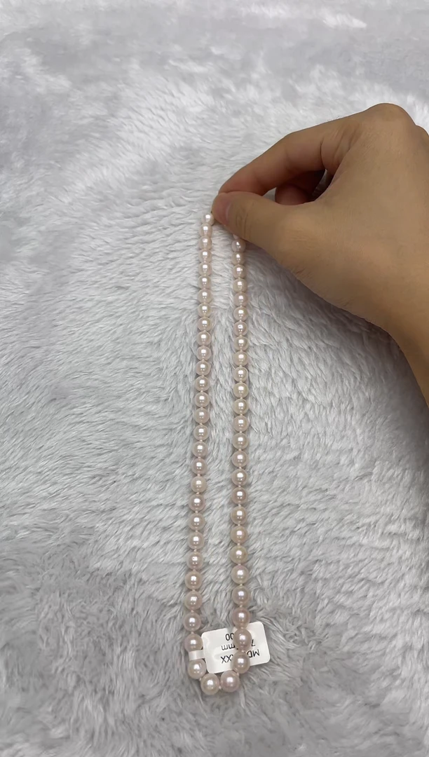 项链银S925镶嵌海水珍珠AK7-7.5mm