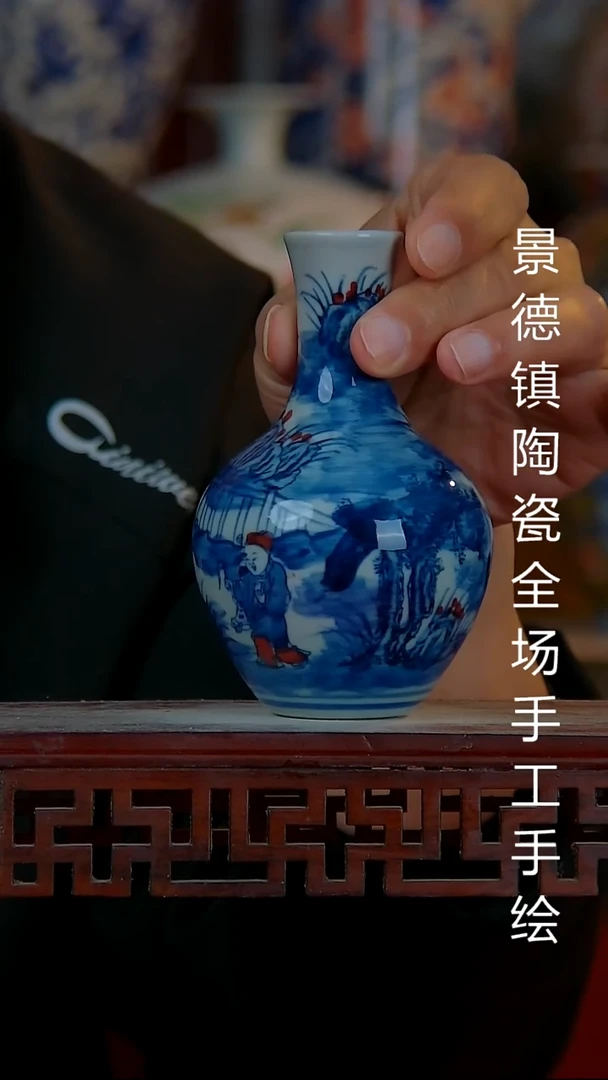 摆件陶景德镇陶瓷 全场手工手绘