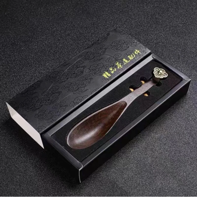 E429-黑檀琵琶茶勺（带礼盒）
