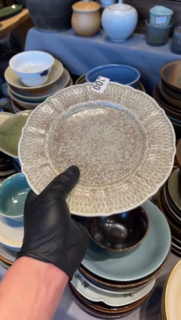 【闪购商品】瓷片300，跳刀花瓣盘