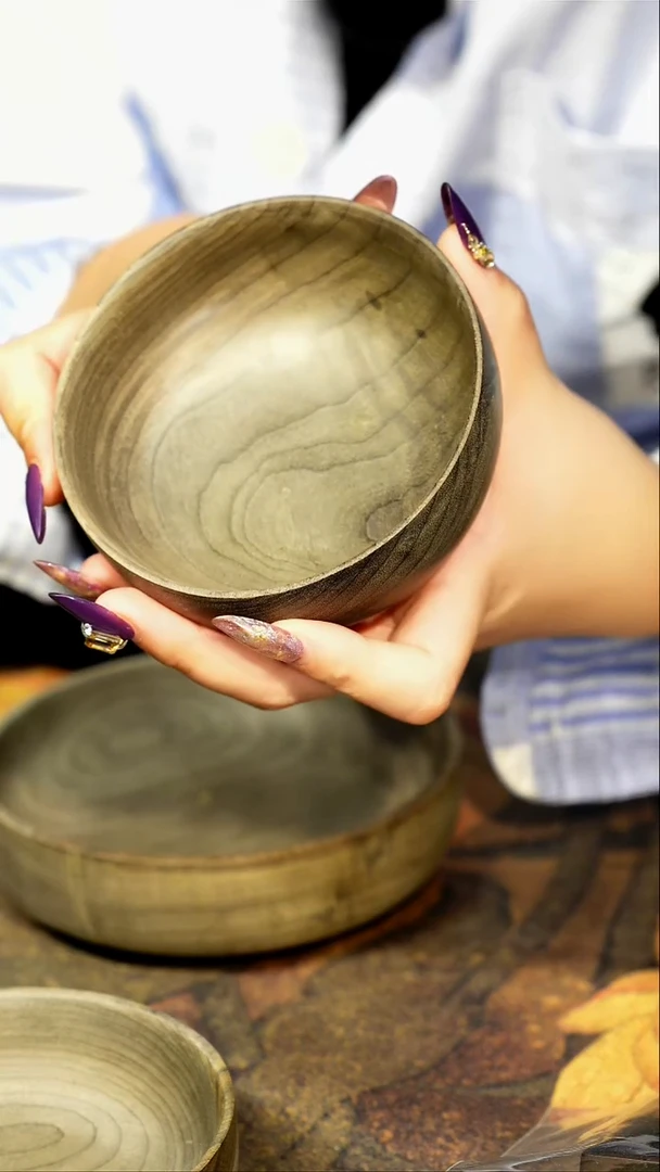 金丝楠【65】一木整雕 木质小碗 玉璧底款 包大漆or高抛