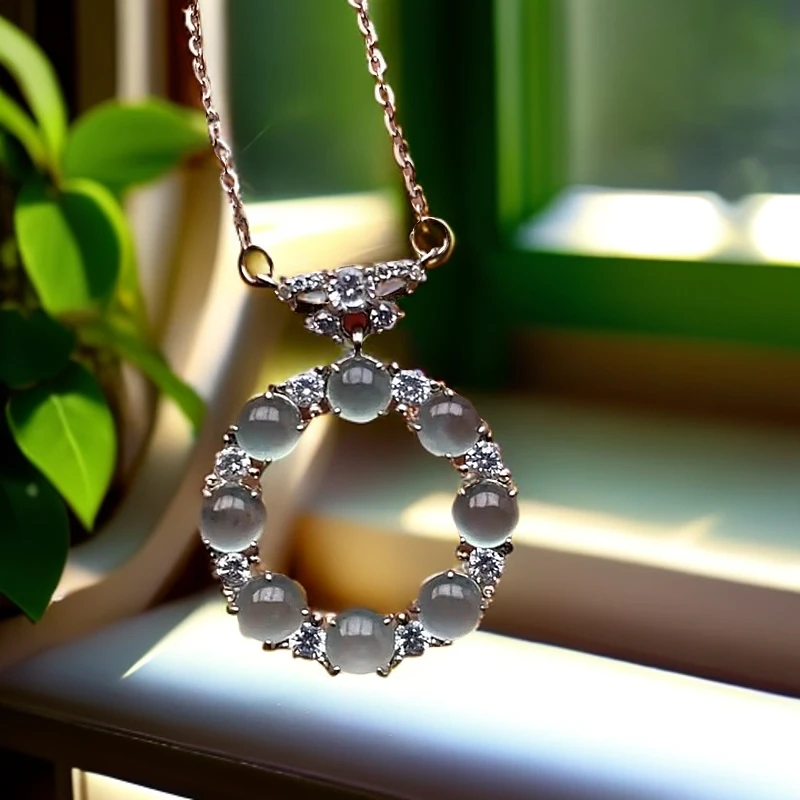 缅甸天然A货翡翠颈饰