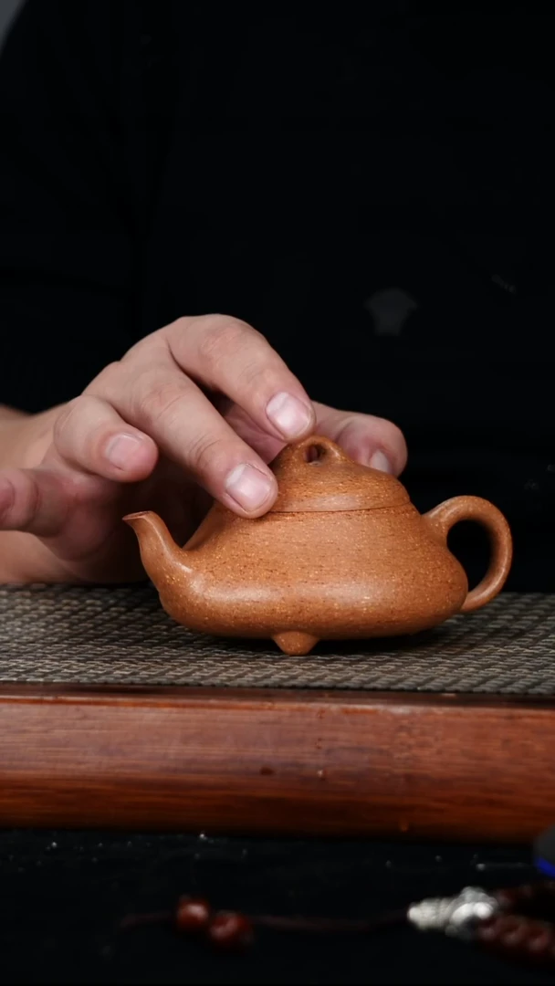 茶壶紫砂原矿段泥汉棠石200cc