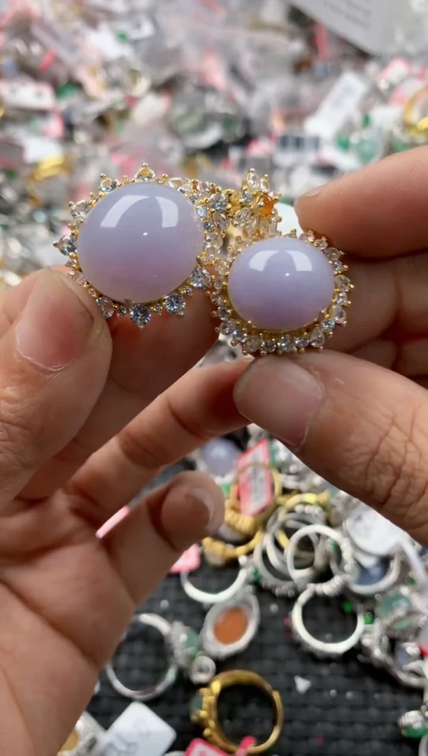 银S925镶嵌戒指翡翠999    7