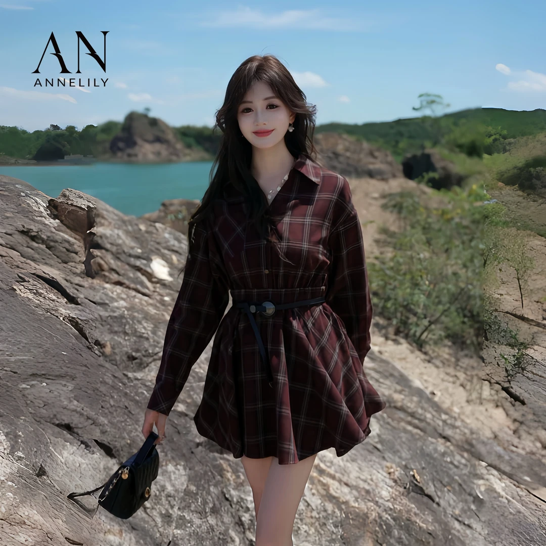 ANNELILY安琪琪【宁久】秋季新款时尚气质百搭短裙套装AT2508085