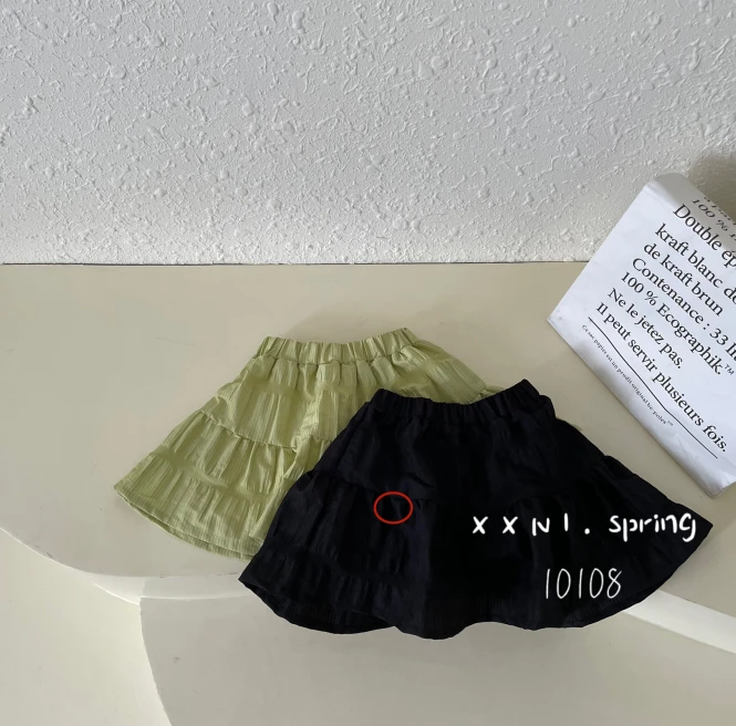 芭蕾褶皱半身裙女2025夏季新款学院风松紧腰防走光A字短裙10108
